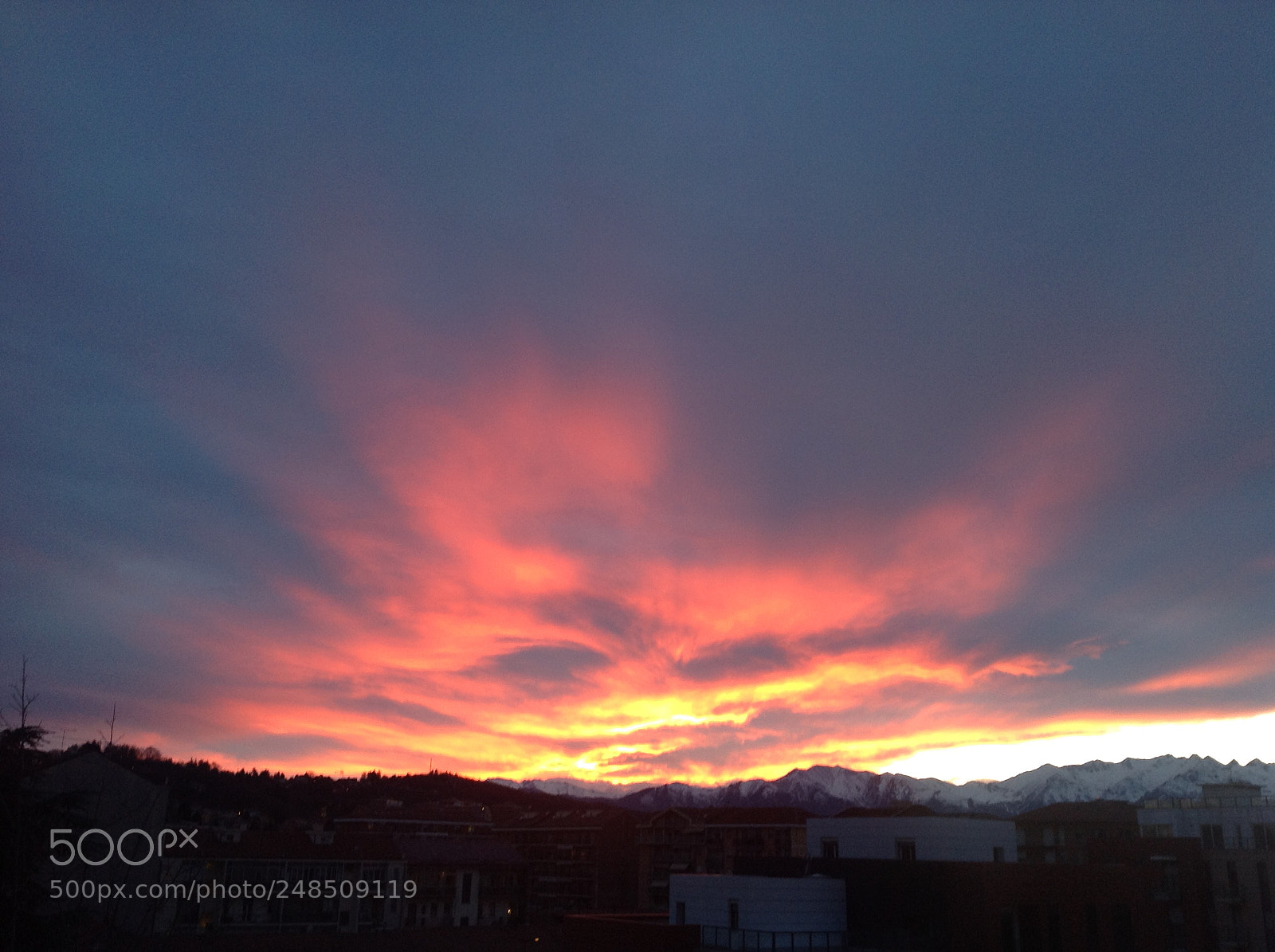 Apple iPad sample photo. Fire in the sky photography