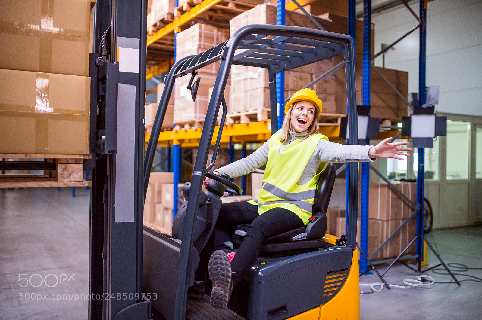 Nikon D4S sample photo. Woman warehouse worker with photography