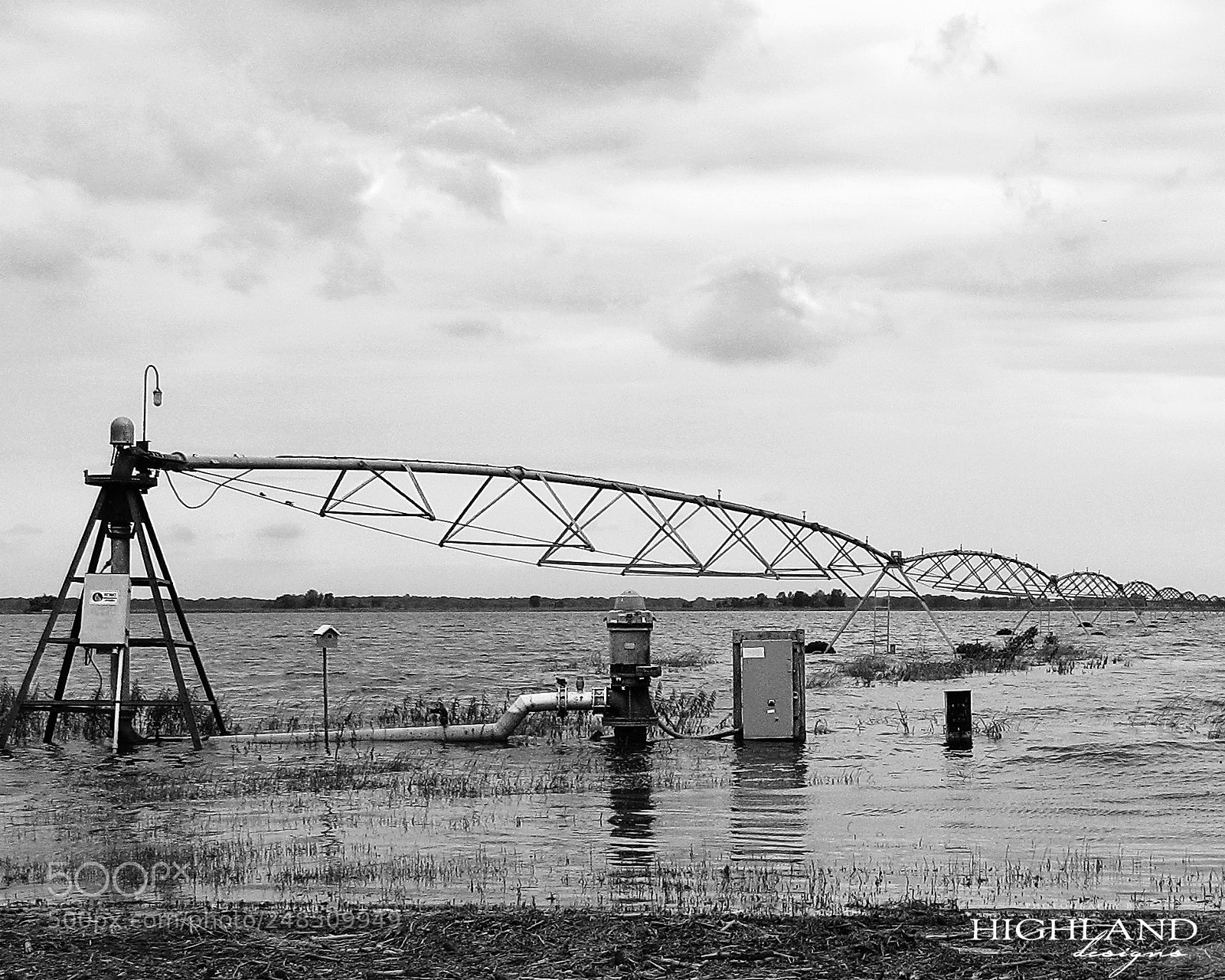 Canon POWERSHOT S5 IS sample photo. Flooded farm field w photography