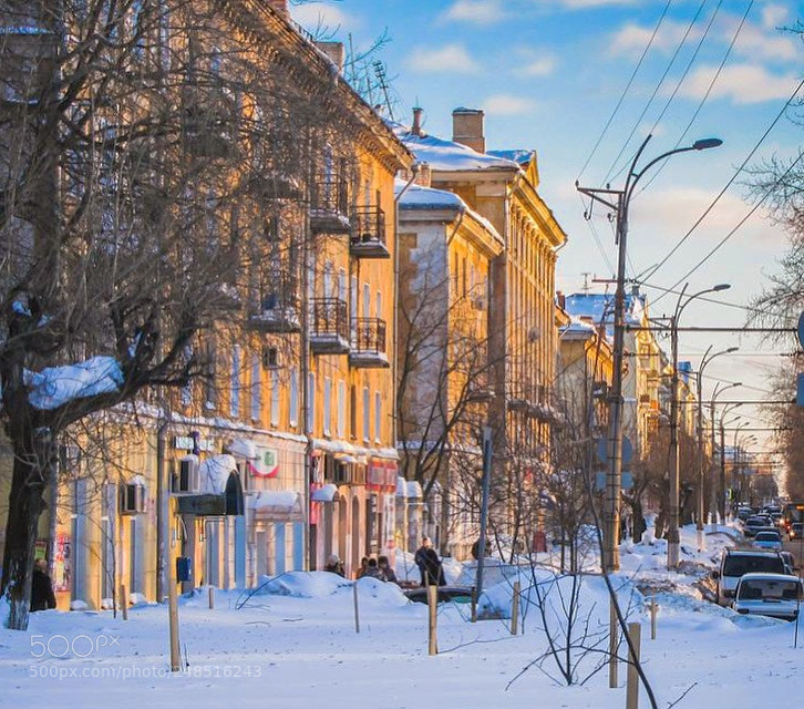 Canon PowerShot S95 sample photo. Evening oktyabrsky avenue, kirov photography