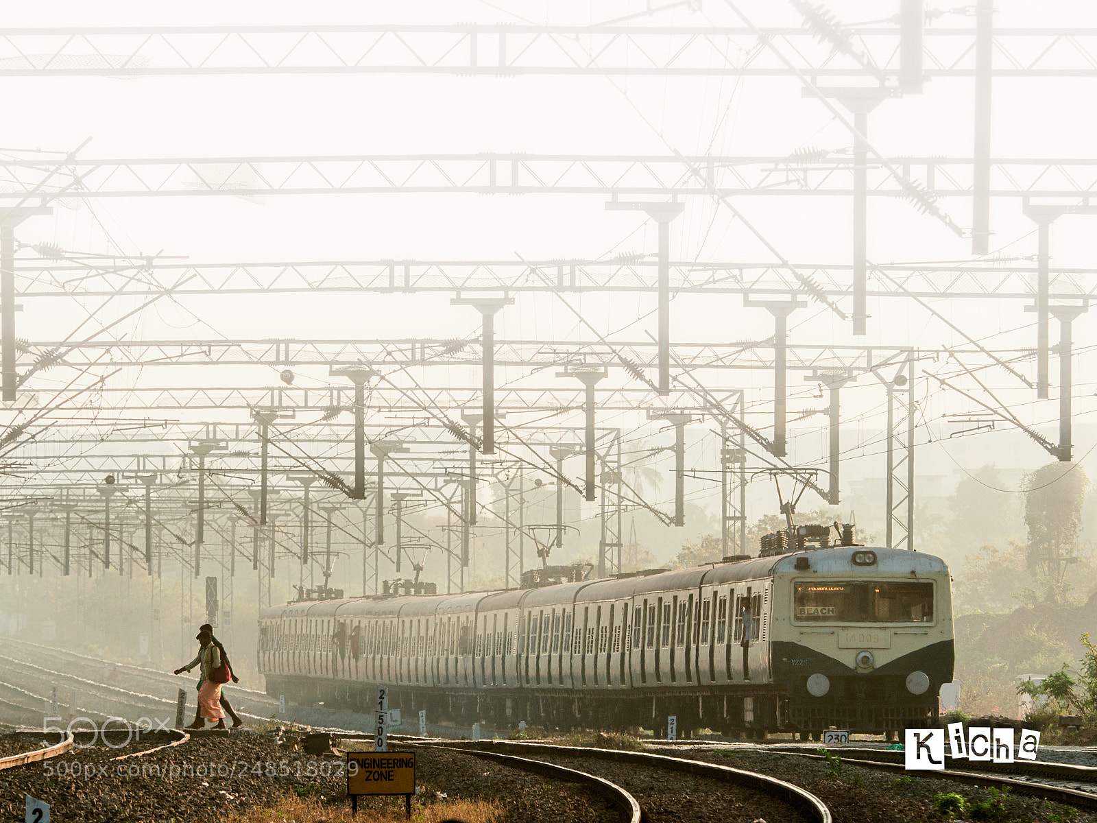 Olympus OM-D E-M5 II sample photo. Railway crossing photography