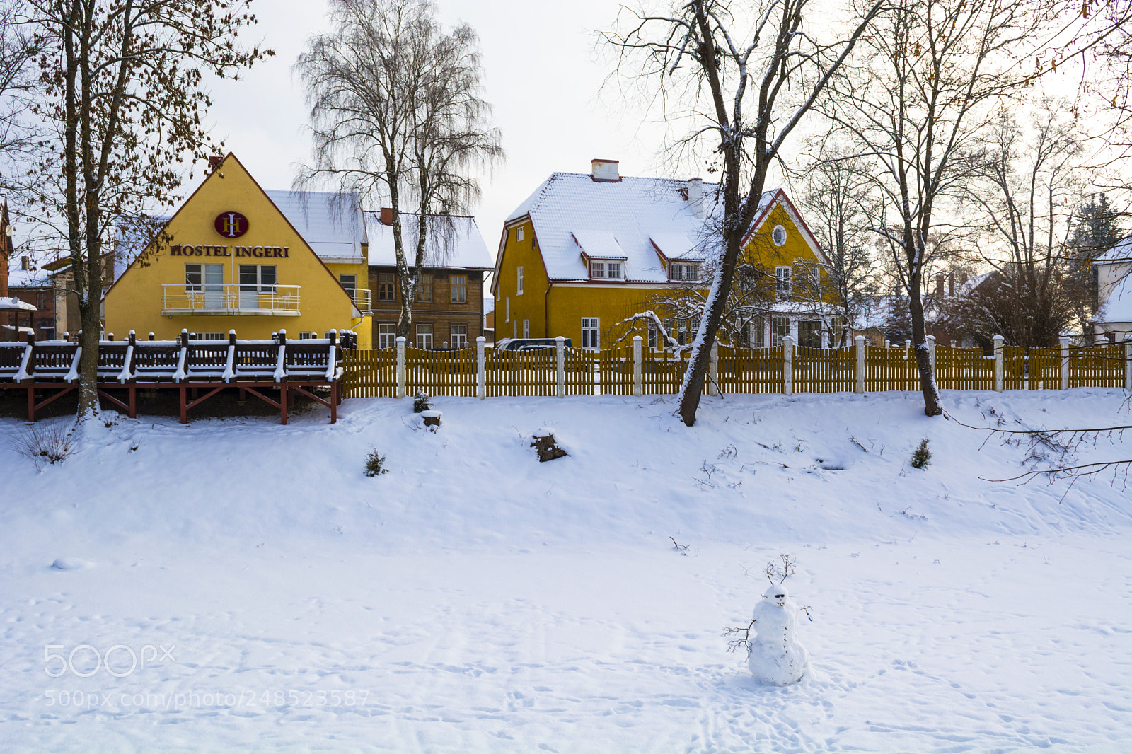 Nikon D5200 sample photo. Yellow houses photography