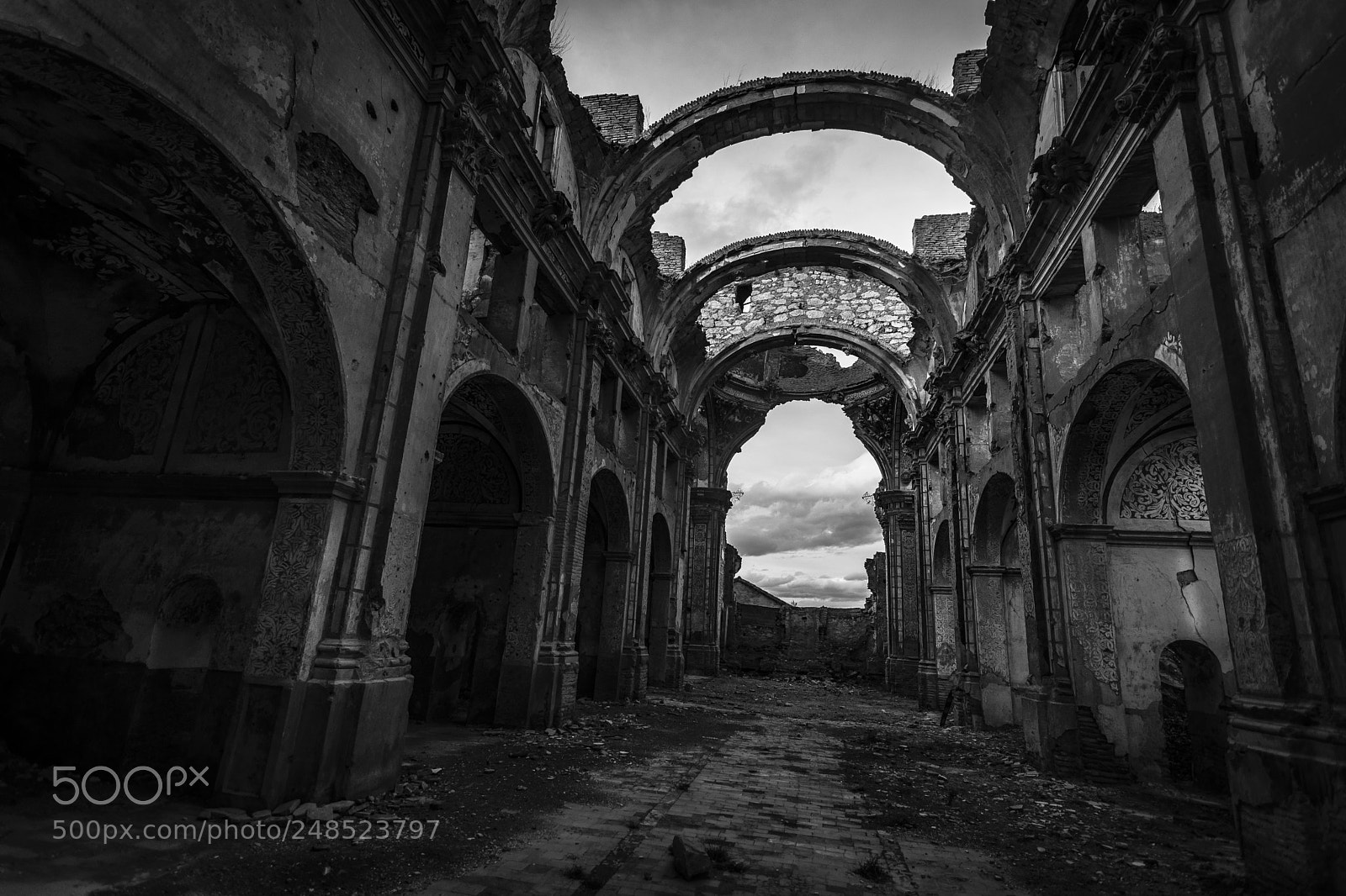 Nikon D7200 sample photo. Belchite black and white photography