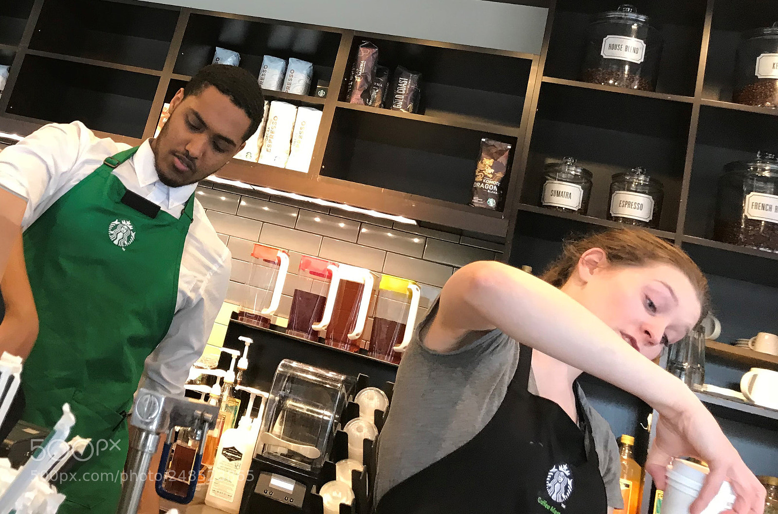 Apple iPhone 7 Plus sample photo. A couple of barista's photography