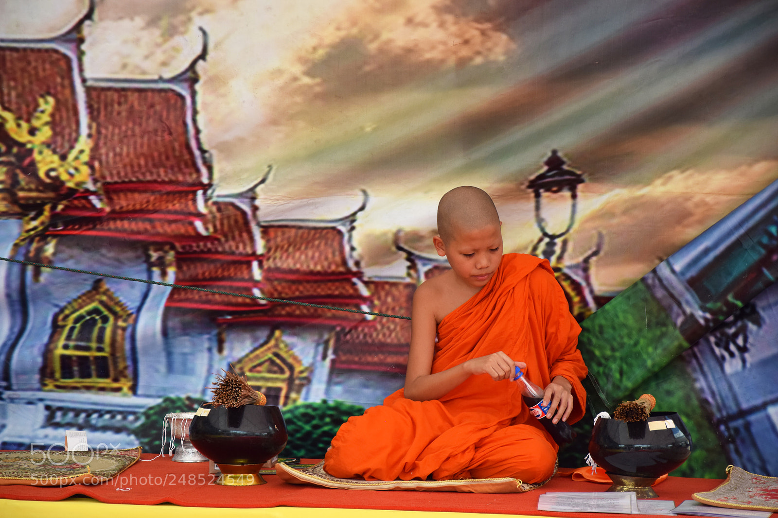 Nikon D5300 sample photo. Young thai monk photography