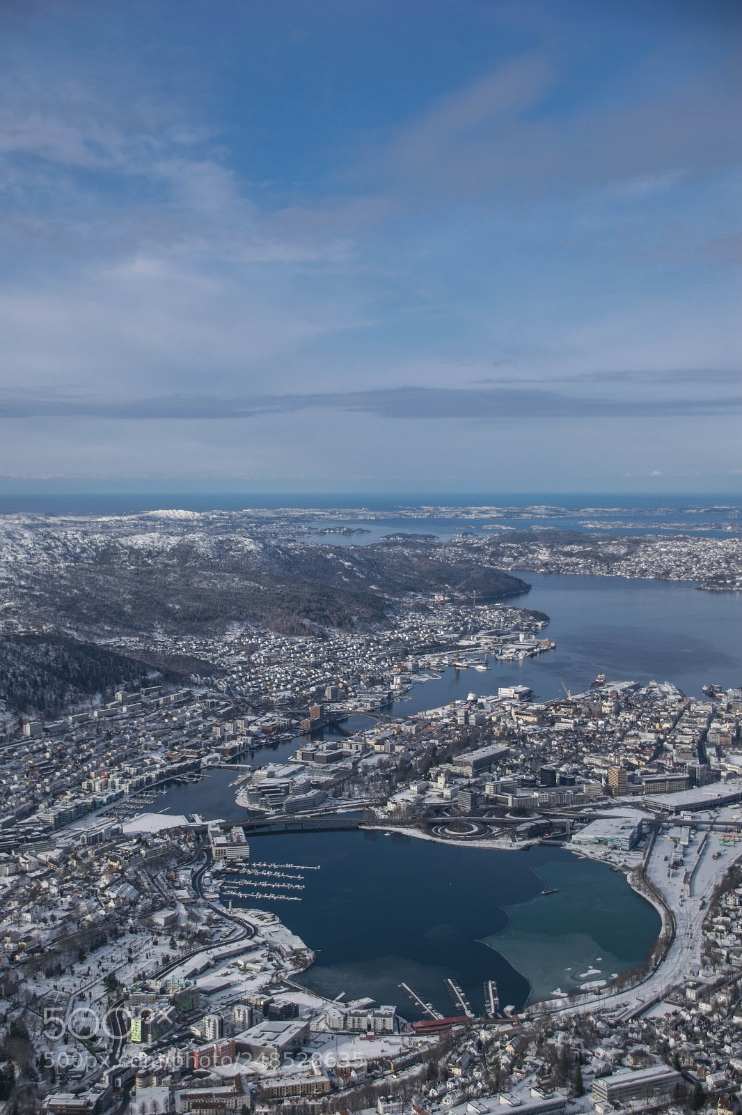 Nikon D5300 sample photo. Bergen from above photography