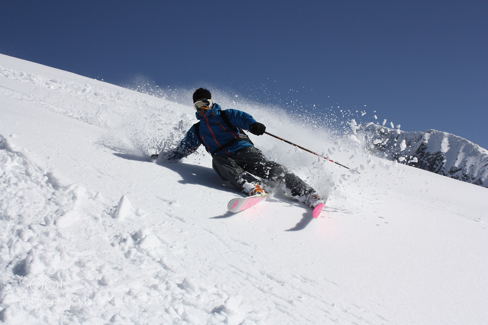 Canon EF-S 18-55mm F3.5-5.6 IS sample photo. Ski printemps photography