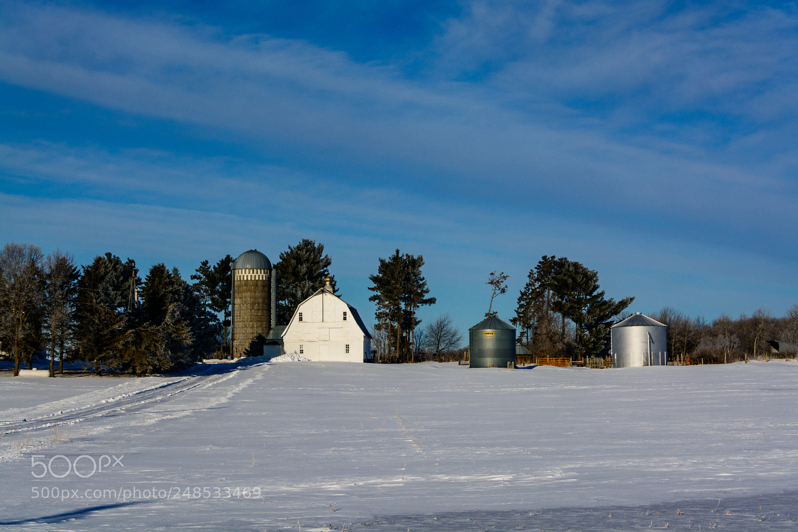 Nikon D7100 sample photo. Snowy barn landscape.   photography