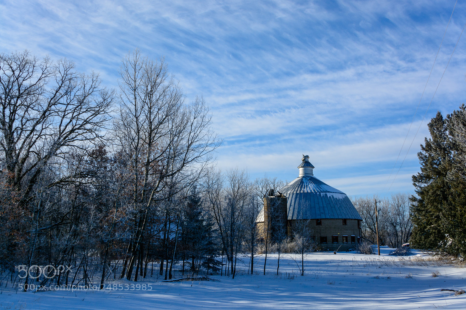 Nikon D7100 sample photo. Snowy barn landscape.   photography