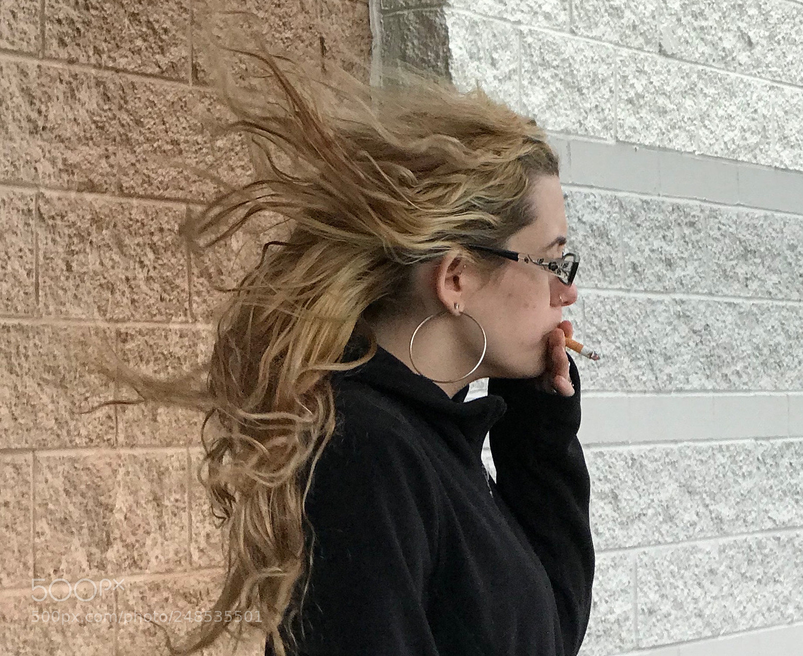Apple iPhone 7 Plus sample photo. Smoking in the wind photography