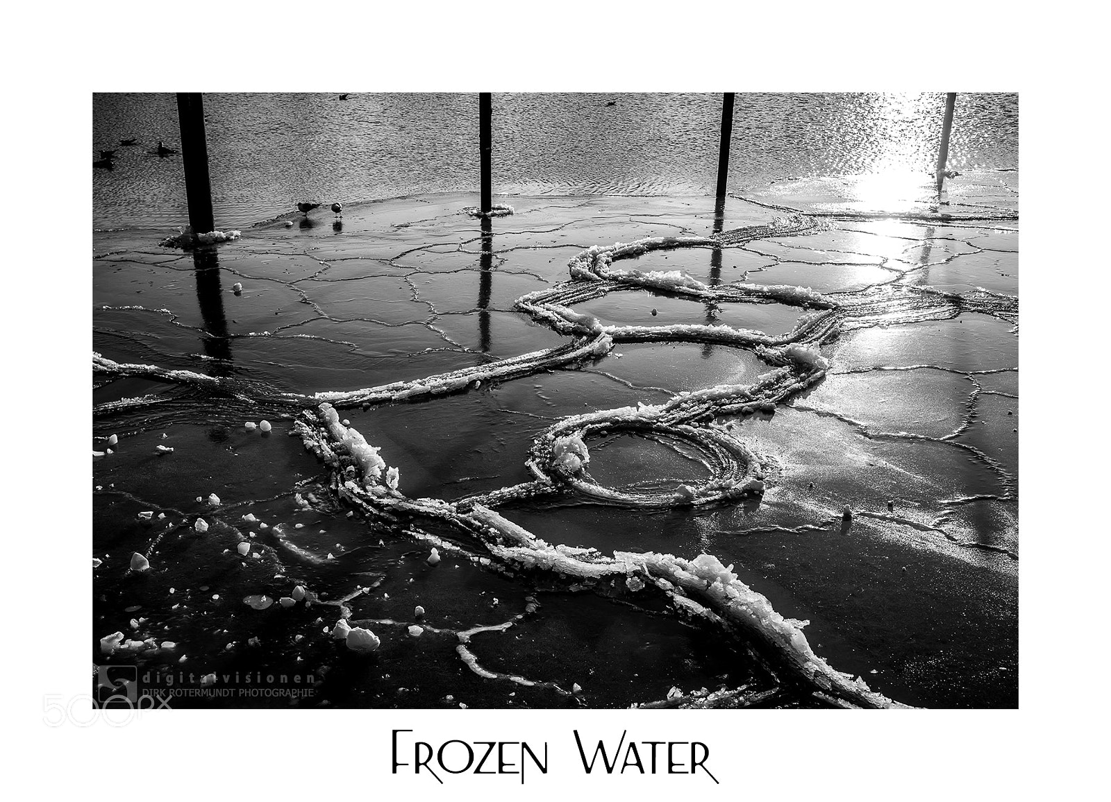 Canon EOS 5D Mark II sample photo. Frozen water - designed photography