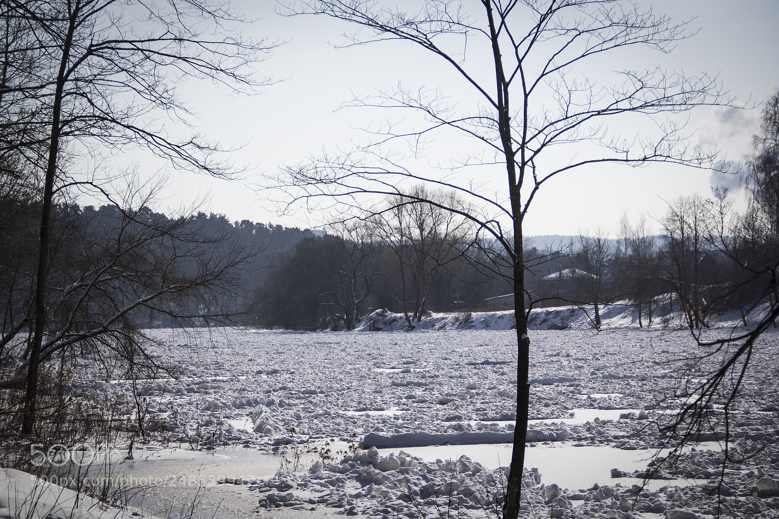 Canon EOS 60D sample photo. Ice covered river photography