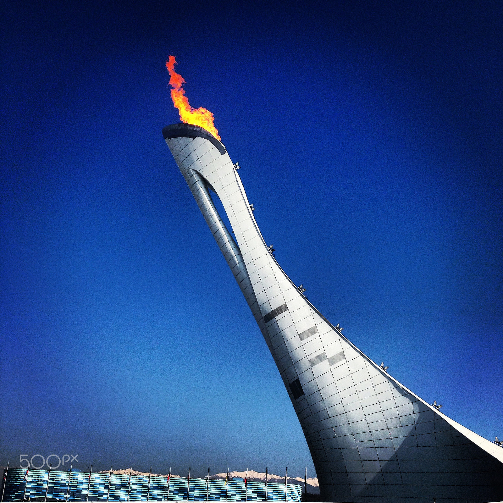 Apple iPhone 5 sample photo. Olympic calderon and flame photography