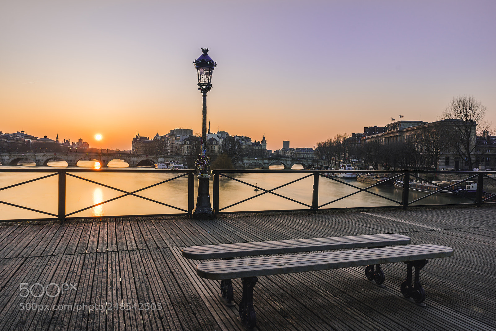 Sony a7R sample photo. Pont des arts, sunrise photography