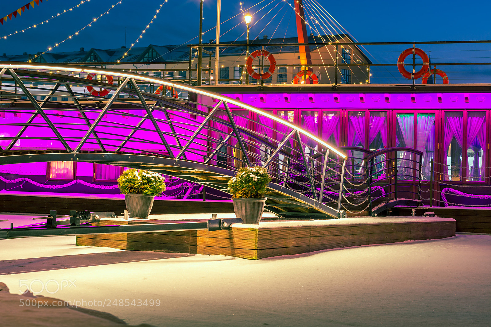 Nikon D5200 sample photo. Colorful ship with festive photography