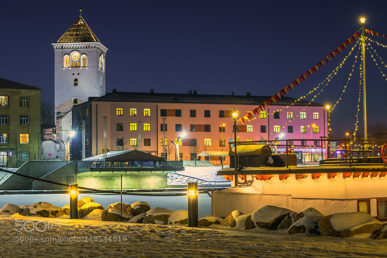 Nikon D5200 sample photo. Colorful ship with festive photography