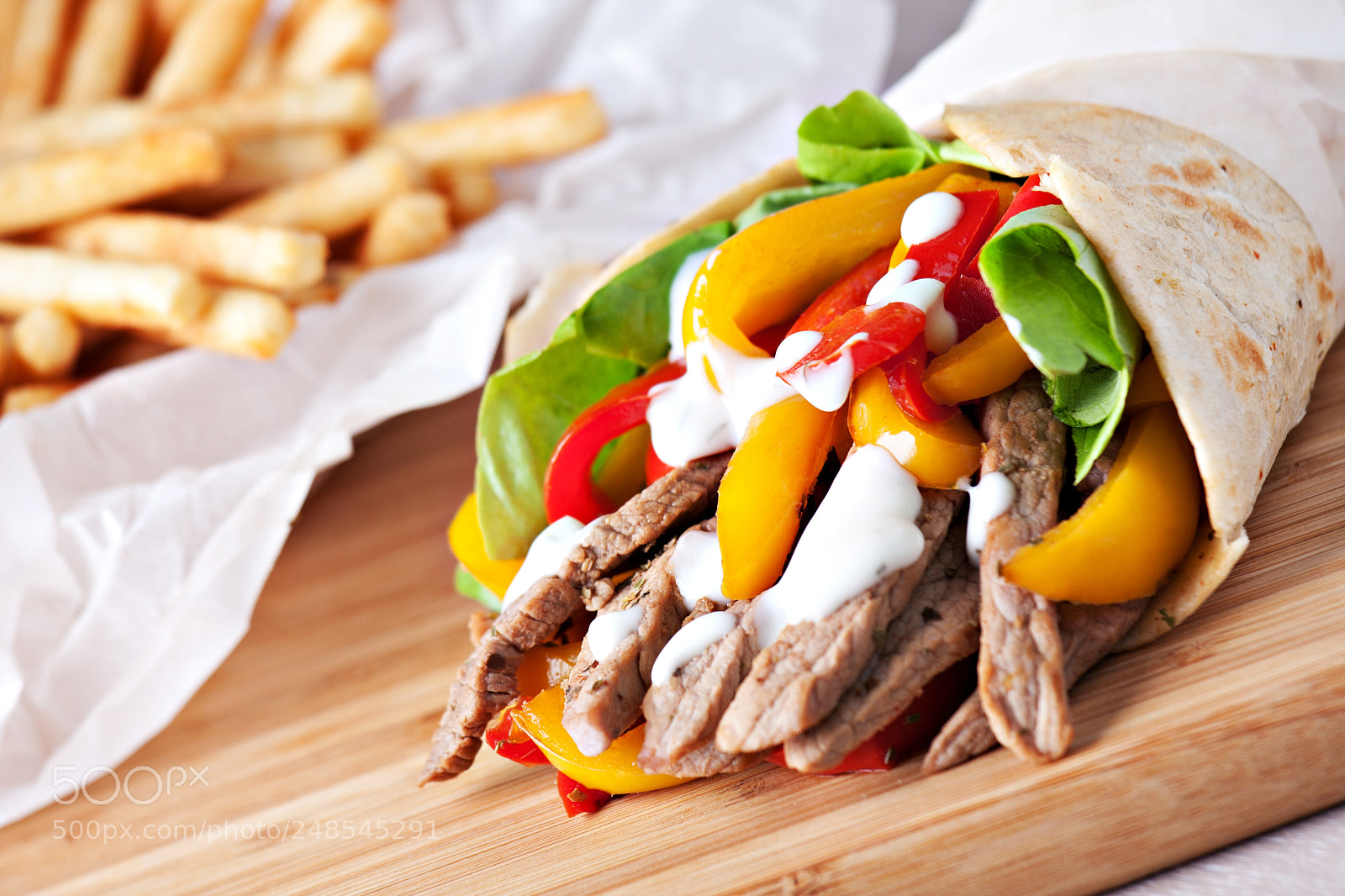 Canon EOS 40D sample photo. Fajitas with fries photography