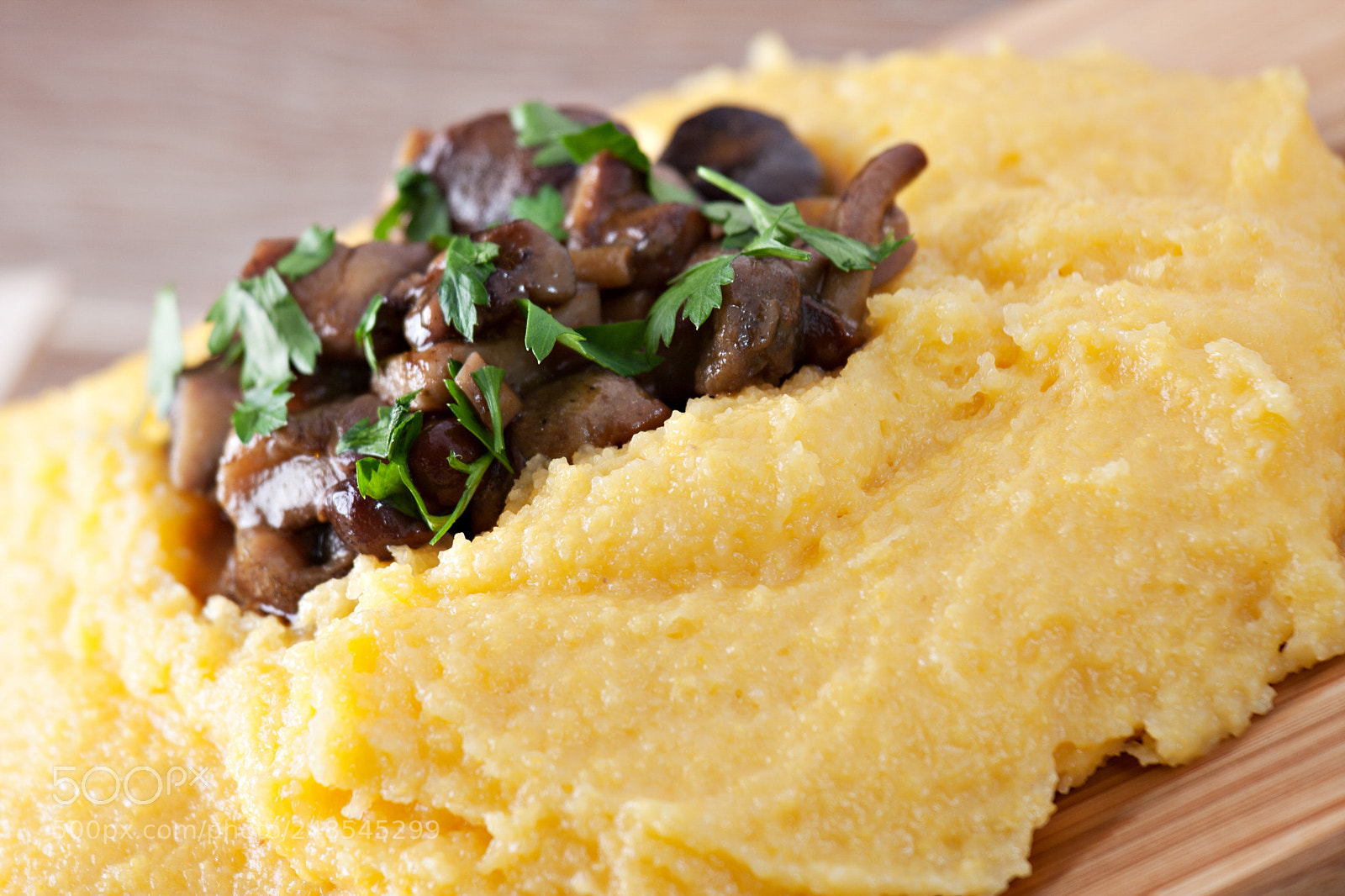 Canon EOS 40D sample photo. Polenta with mushrooms photography