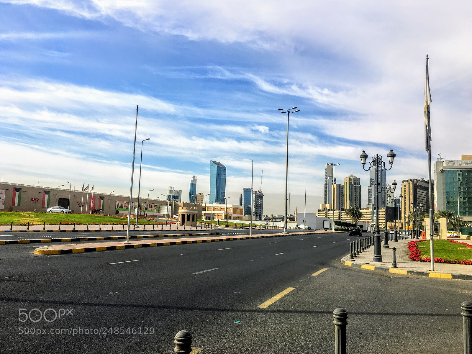 Apple iPhone 6s Plus sample photo. The lonely street #kuwait photography