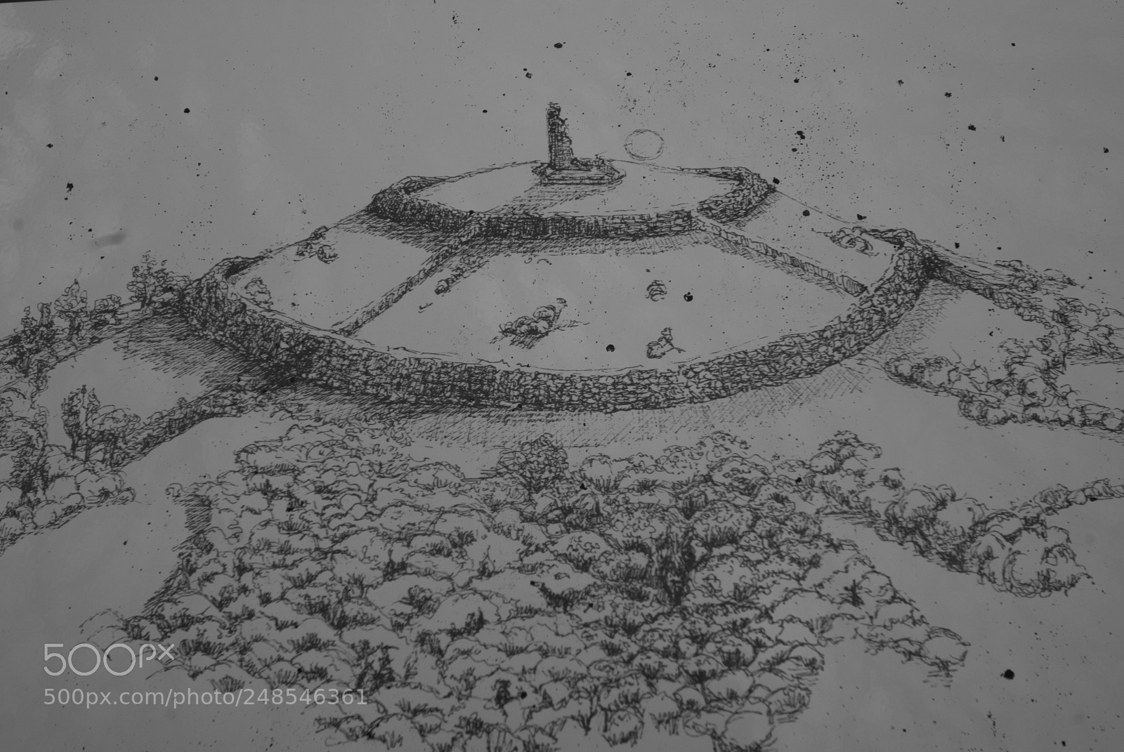 Nikon D200 sample photo. Ring fort (500bc) drawing photography