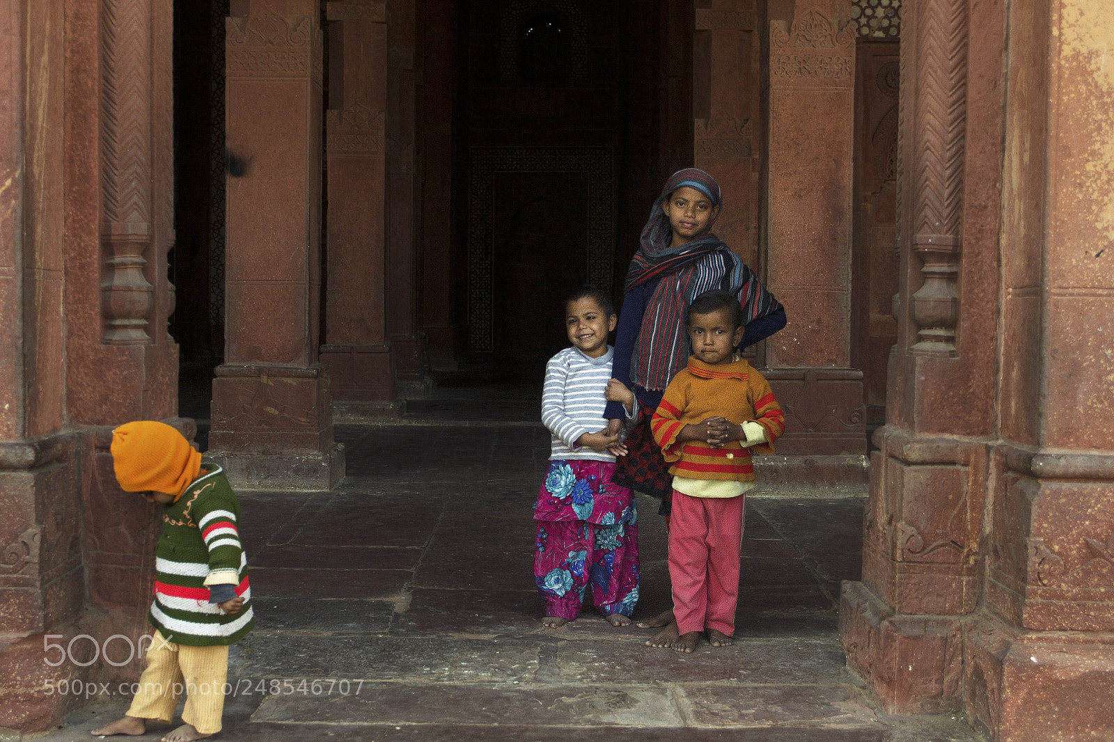 Nikon D3100 sample photo. Children: fatehpur sikri, india photography
