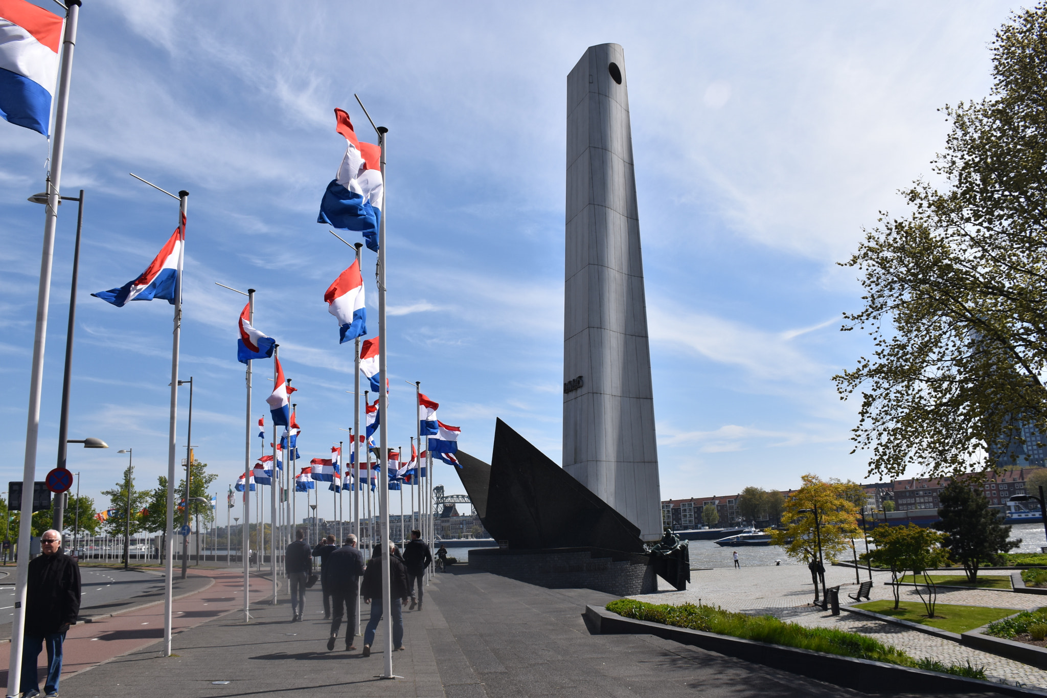 Nikon D5500 sample photo. Rotterdam flags photography