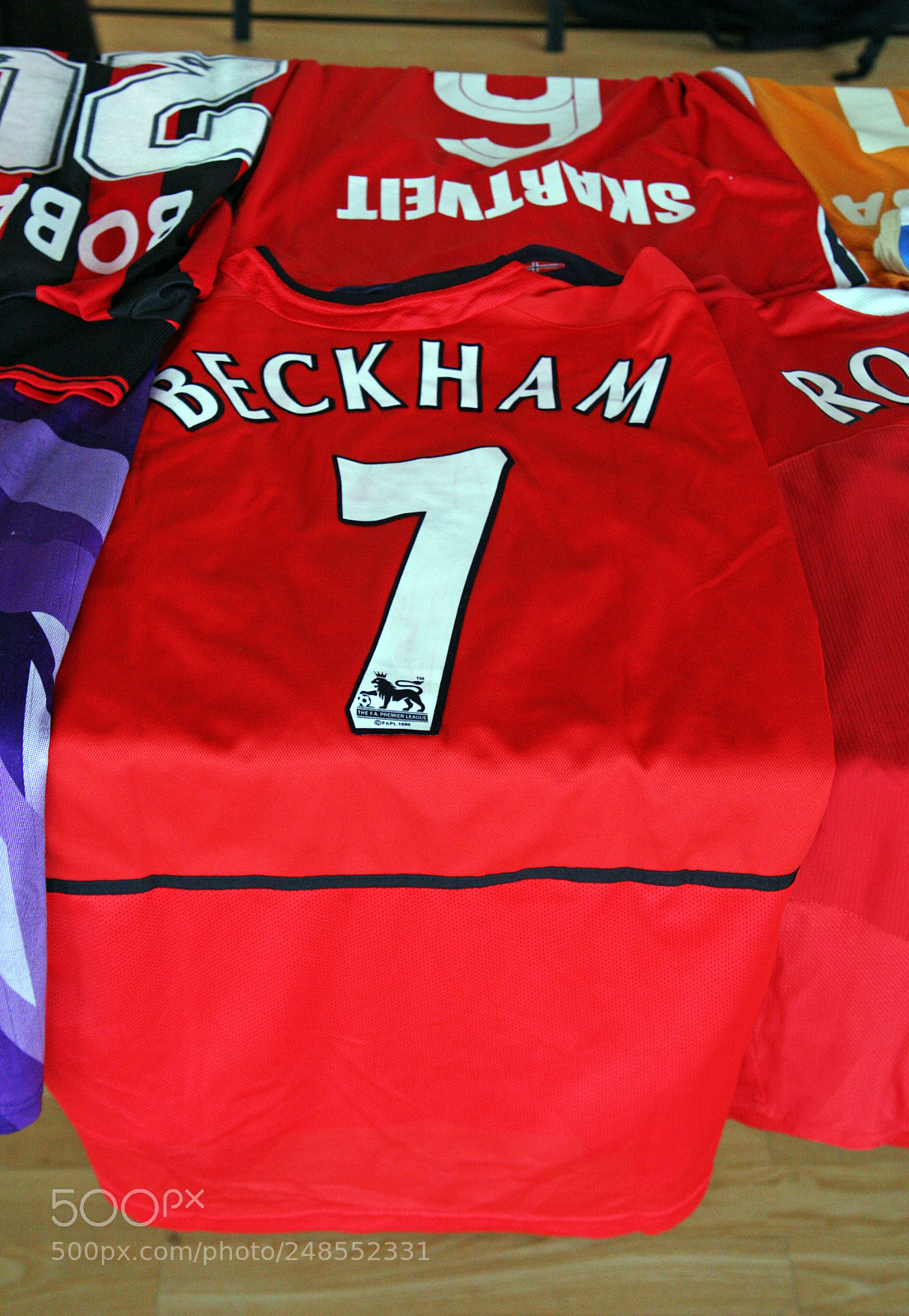 Canon EOS 5D sample photo. Beckham original  football jersey photography