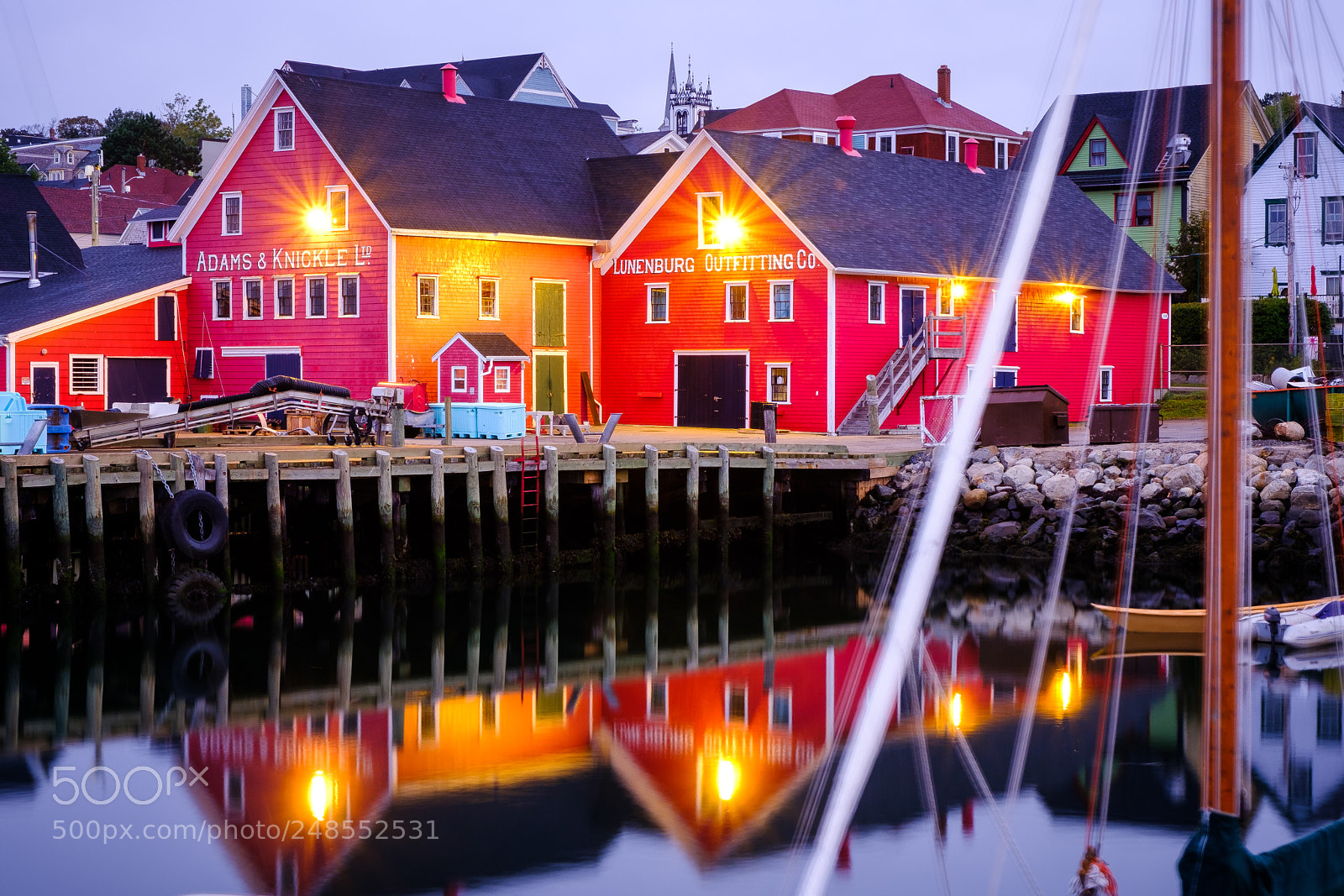 Fujifilm X-T20 sample photo. Blue hour in lunenburg photography