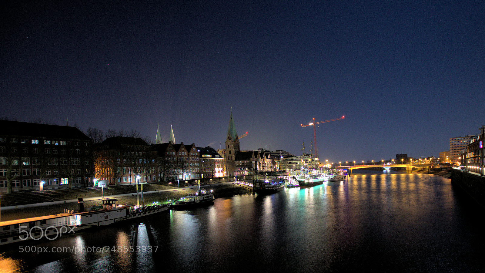 Nikon D5300 sample photo. Bremen at night photography