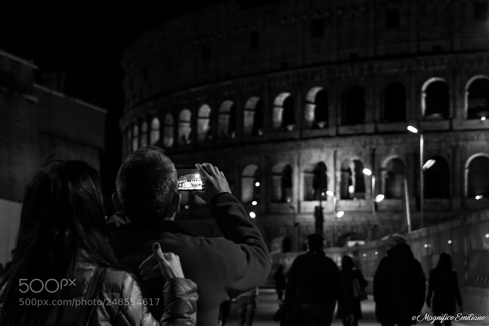 Canon EOS 50D sample photo. Colosseo black and white photography