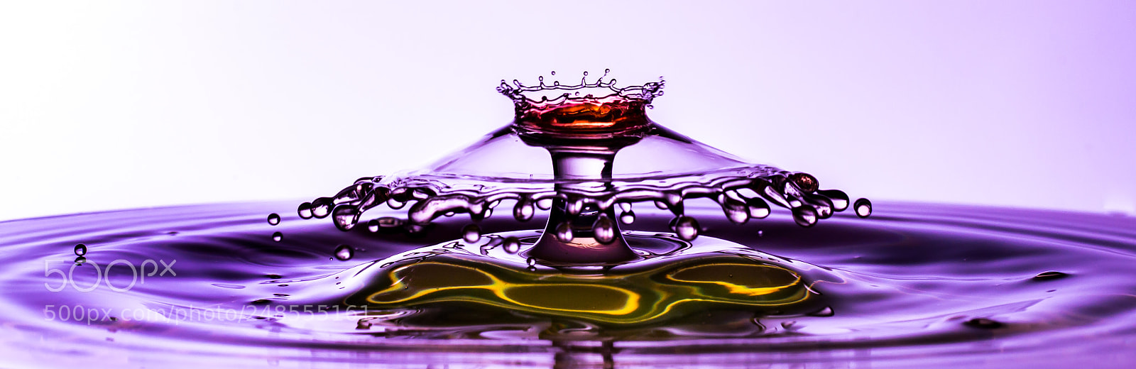 Canon EOS 100D (EOS Rebel SL1 / EOS Kiss X7) sample photo. Purple water drop photography