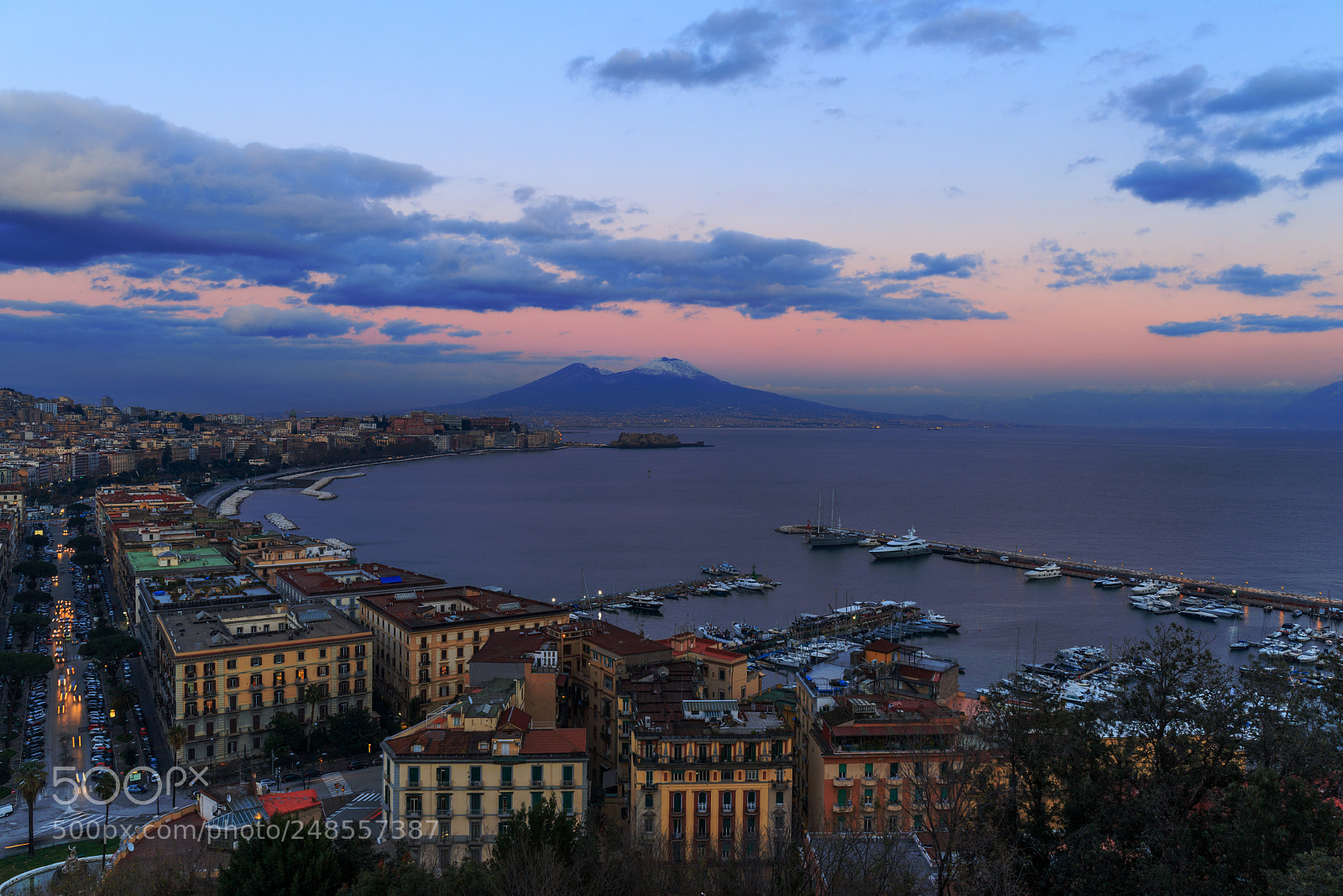 Canon EOS 6D Mark II sample photo. Napoli overview by night photography