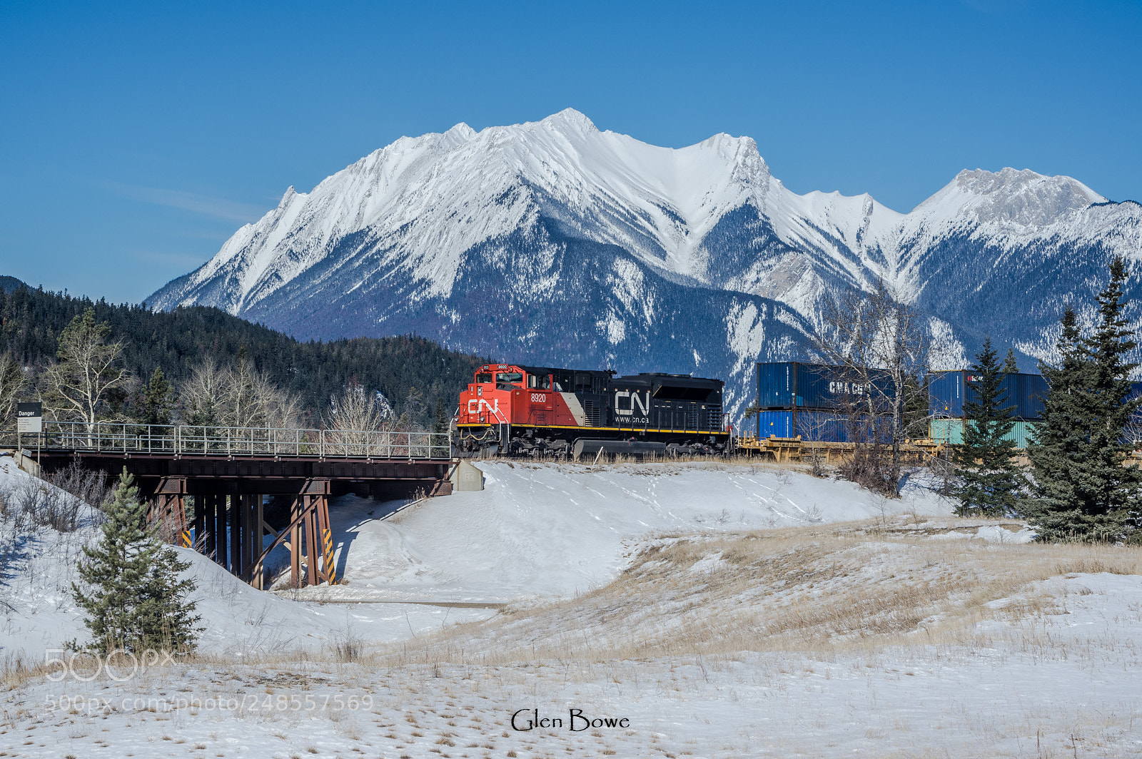 Pentax K-3 II sample photo. Cn frieght train photography