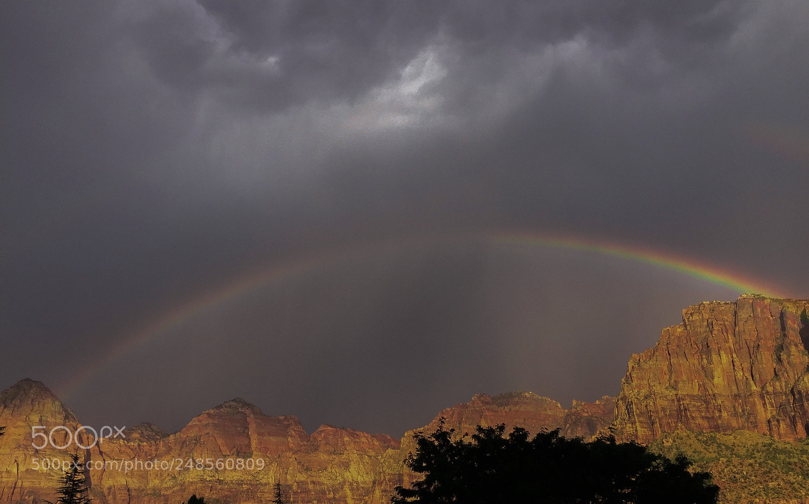 Apple iPhone 6 Plus sample photo. Rainbow in zion photography