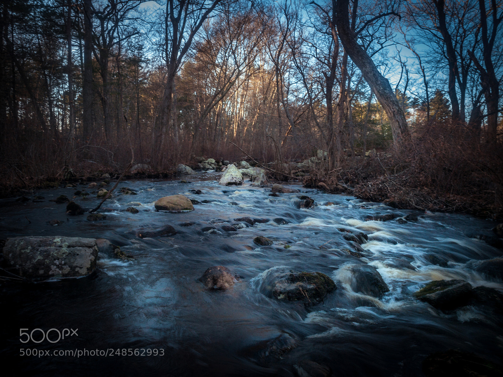 Olympus E-3 sample photo. Winter stream photography