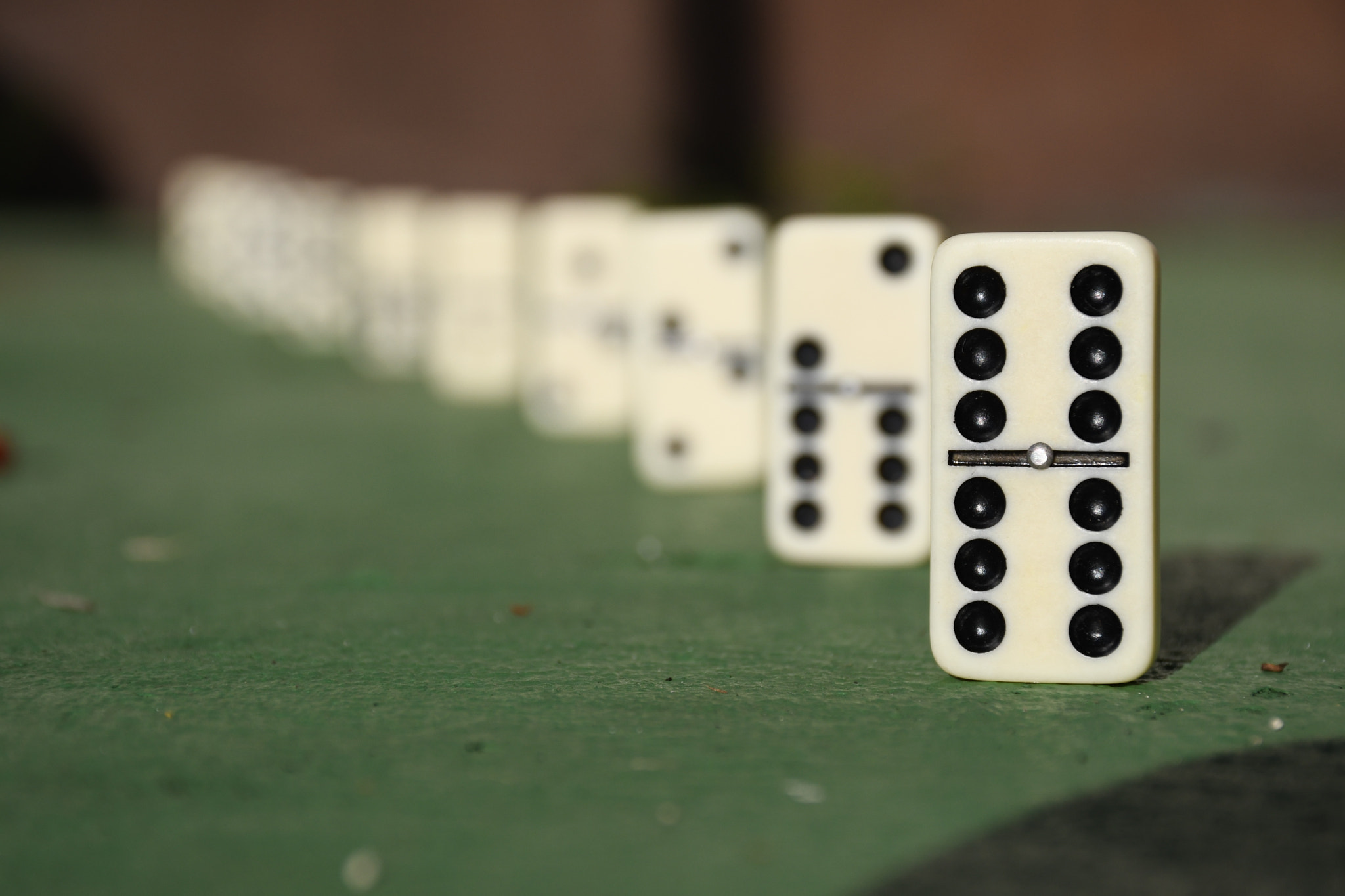 Nikon D7500 sample photo. Dominoes stand tall 2 photography