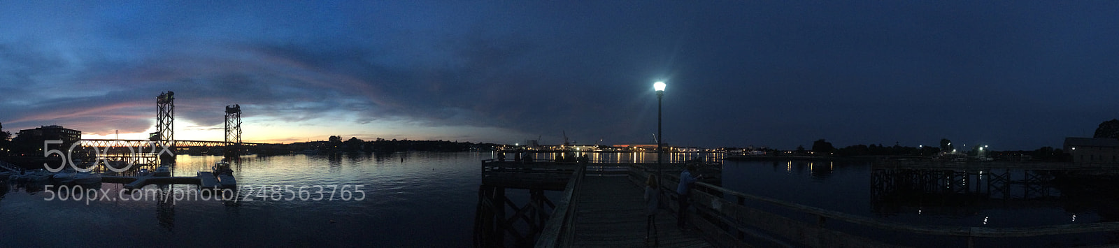 Apple iPhone 5s sample photo. Waterfront at dusk photography