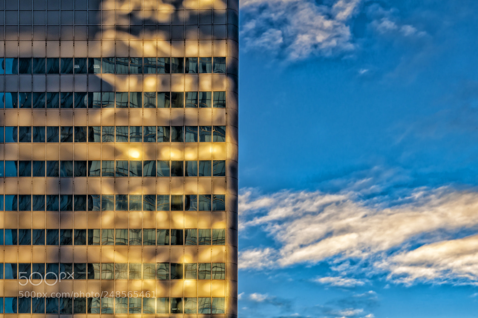 Canon EOS 5D Mark II sample photo. Office building at sunset photography