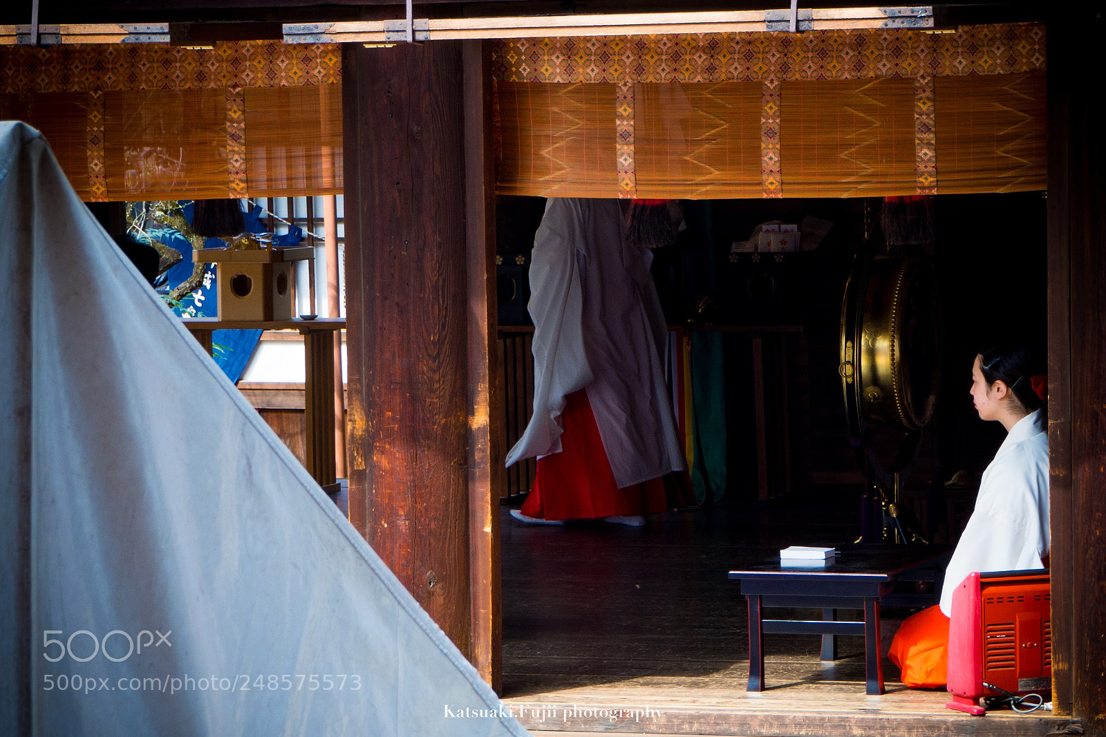 Olympus OM-D E-M10 sample photo. The shrine maiden's gazing photography