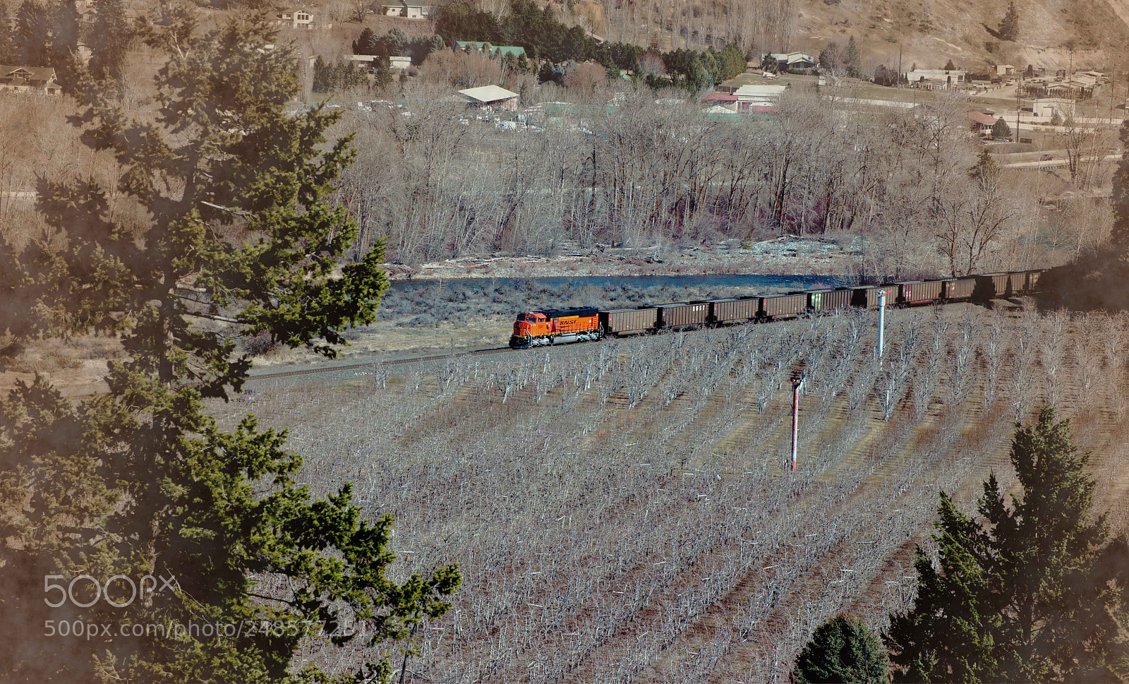 Nikon D810 sample photo. Burlington northern & santa fe photography