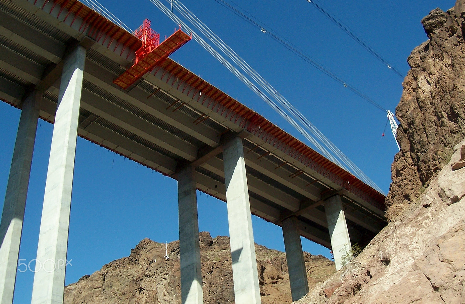 Kodak CX7430 ZOOM DIGITAL CAMERA sample photo. Raised road construction over hoover dam photography