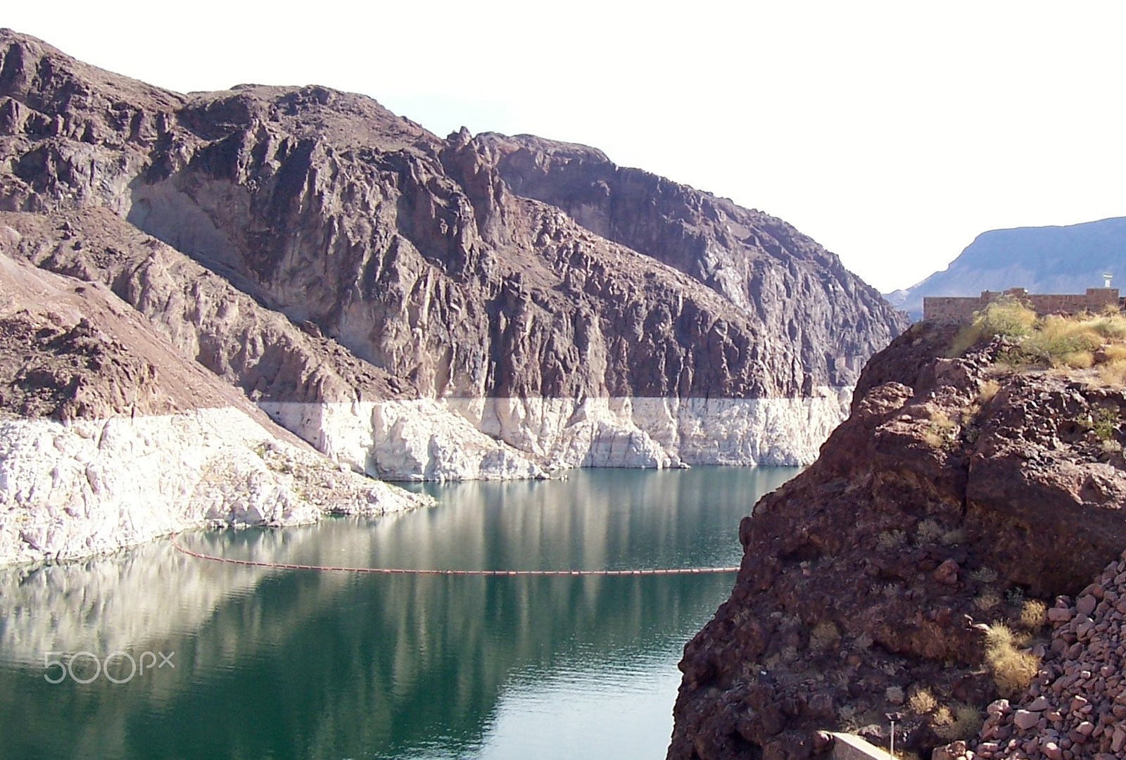 Kodak CX7430 ZOOM DIGITAL CAMERA sample photo. Hoover dam and colorado river during drought photography