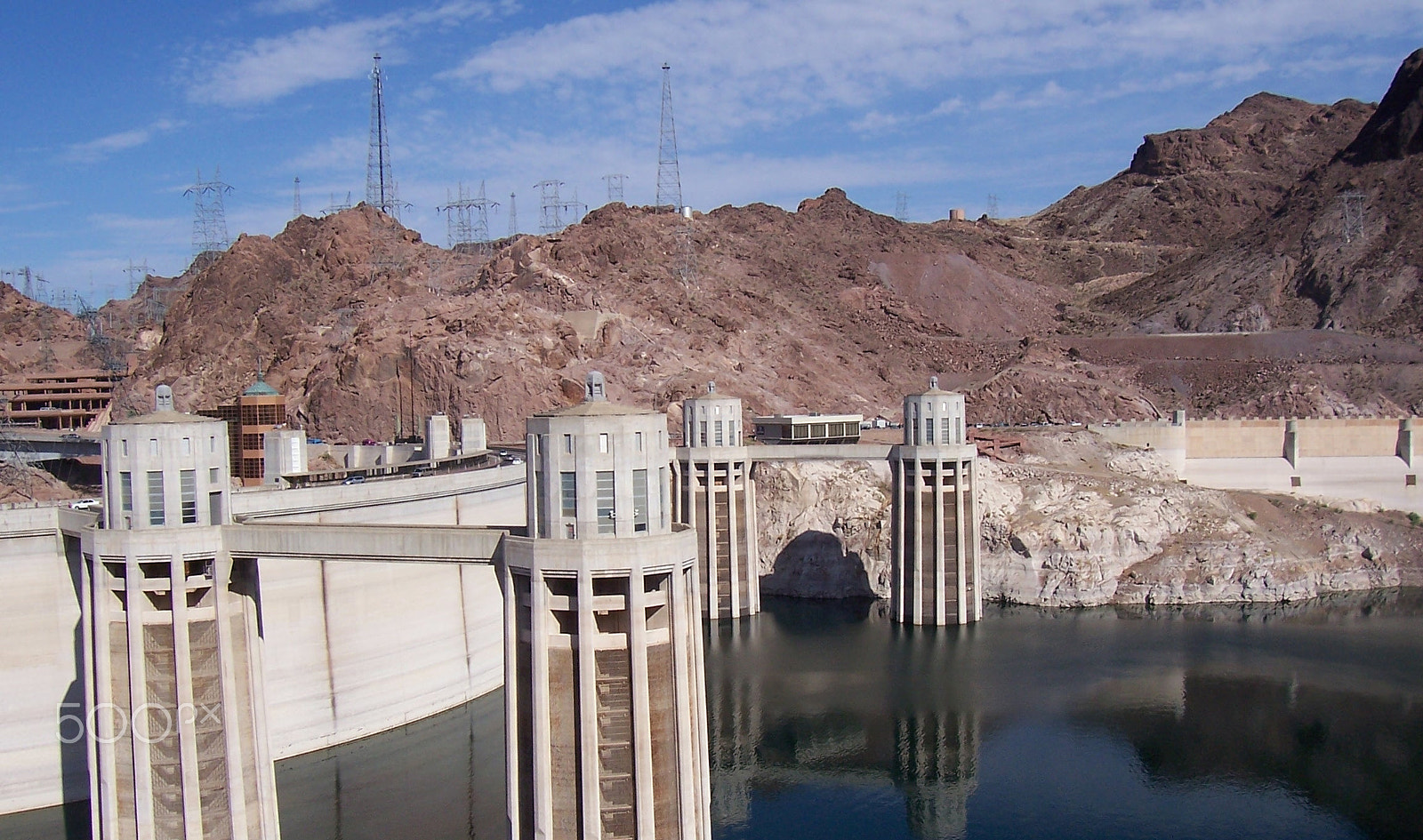 Kodak CX7430 ZOOM DIGITAL CAMERA sample photo. Hoover dam and colorado river during drought photography