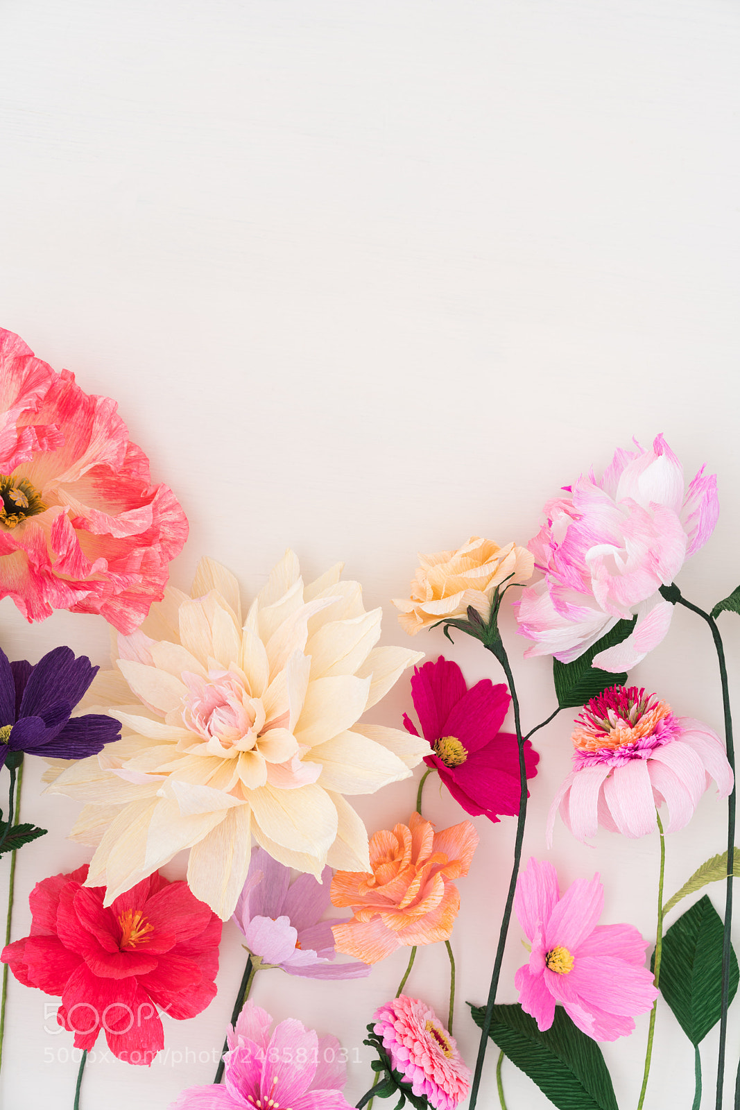 Sony a7R III sample photo. Crepe paper flowers photography