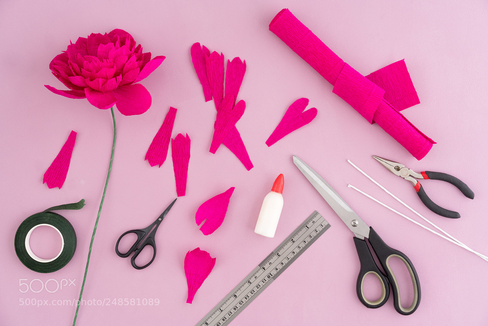 Sony a7R III sample photo. Making paper flowers photography