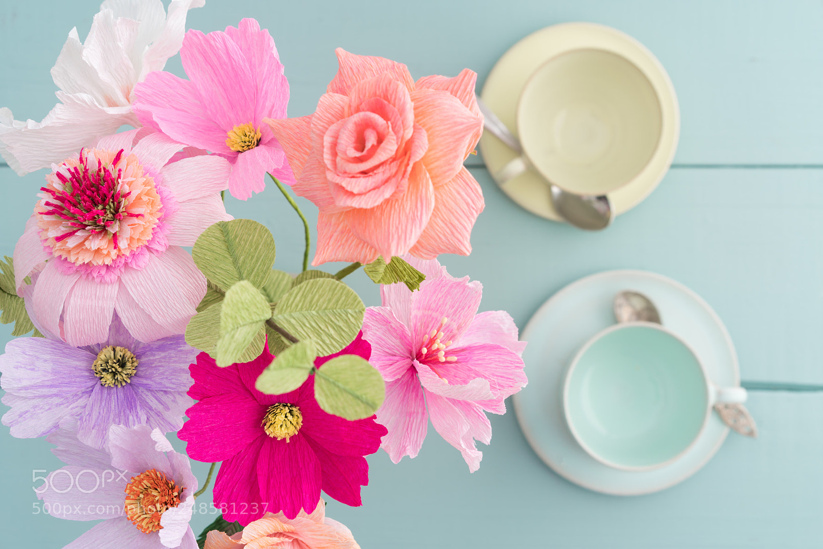 Sony a7R III sample photo. Crepe paper flower bouquet photography