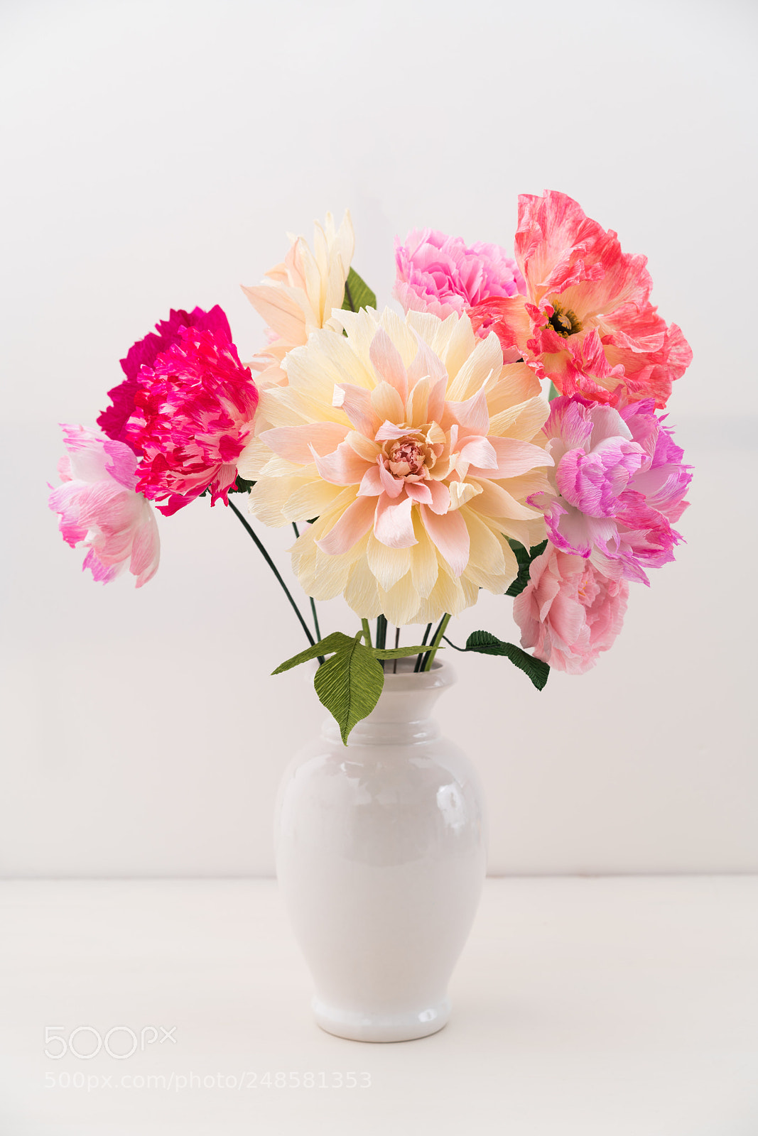 Sony a7R III sample photo. Crepe paper flower bouquet photography