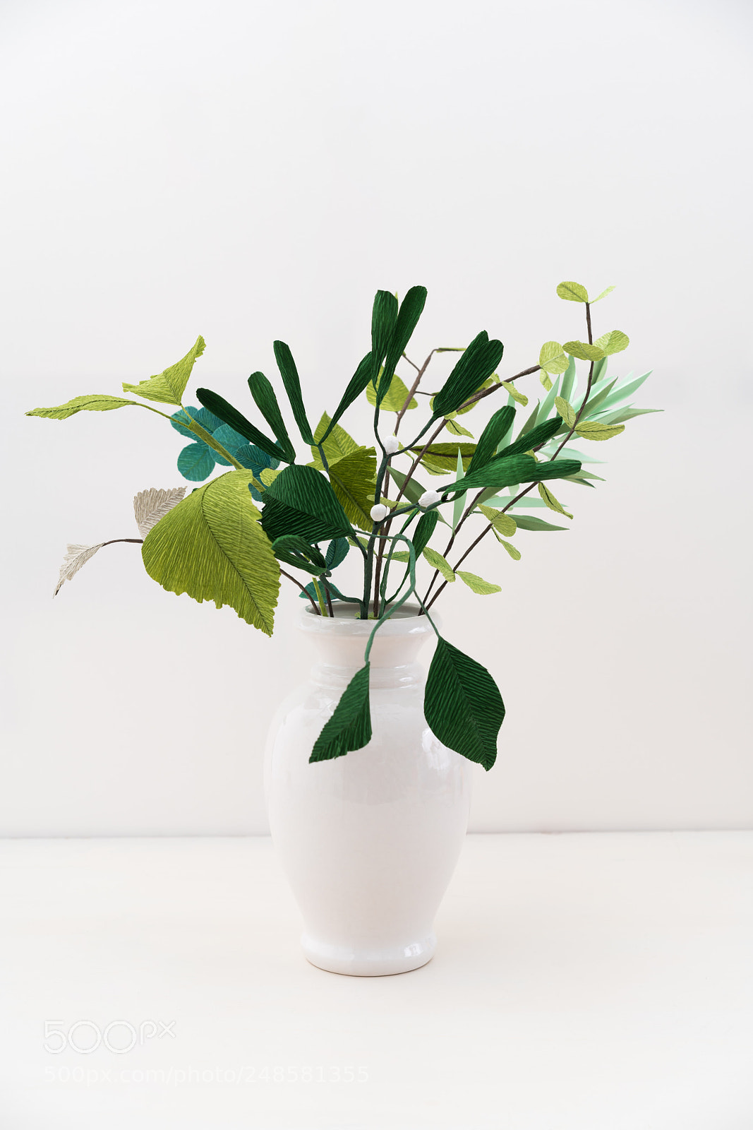 Sony a7R III sample photo. Crepe paper leaves bouquet photography