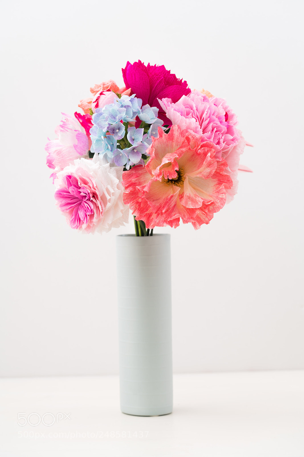 Sony a7R III sample photo. Crepe paper flower bouquet photography