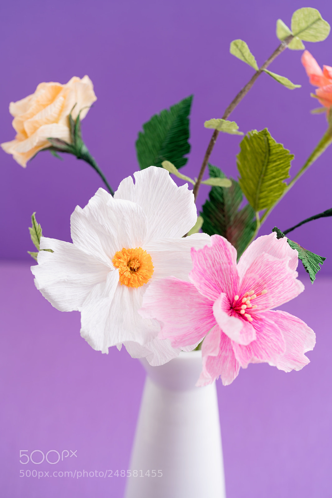 Sony a7R III sample photo. Crepe paper flower bouquet photography